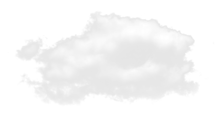 White clouds isolated on transparent background