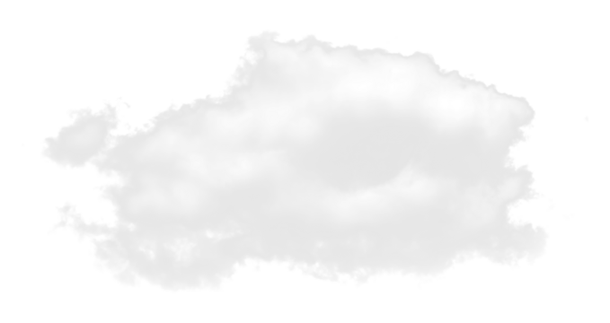 White clouds isolated on transparent background