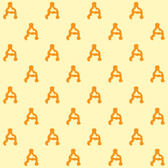 Abstract Melted Letter A Vector Seamless Pattern