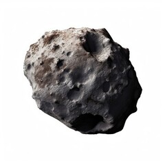 asteroid isolated on white background cutout, Generative AI