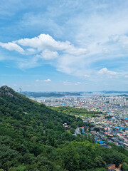 This is the central cityscape of Mokpo, South Korea.