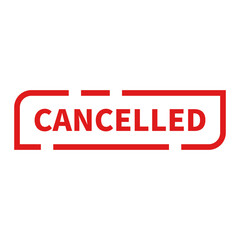 Cancelled Stamp In Red Rectangle Line Shape For Reject Information
 - obrazy, fototapety, plakaty