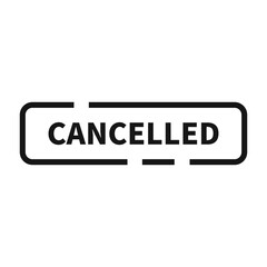 Cancelled Stamp In Black Line Rectangle Shape For Reject Information
 - obrazy, fototapety, plakaty