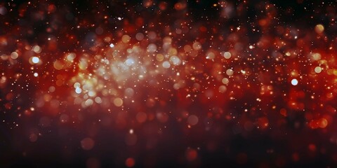 Abstract red bokeh background, Christmas and New Year holiday concept, Generative AI illustrations. - obrazy, fototapety, plakaty