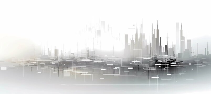 Abstract city background of a cityscape with skyscrapers illustration style, Generative AI illustrations.
