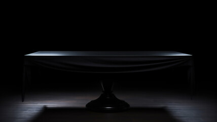 Amazing Black Table in the Dark Background