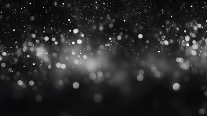 Beautiful Black White Lights Bokeh Background