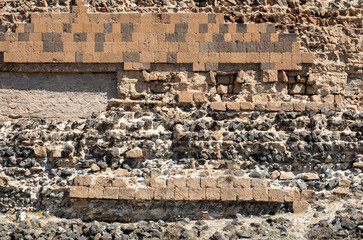 Stone Wall textured background, Ancient Wall in Ani Ruins, Kars, Turkey