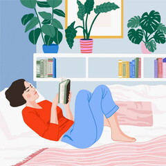 Simple 2D Relaxing Vector Illustration
