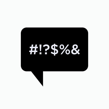 Hate Speech Icon. Netizen Comment, Reaction. Dislike Symbol. Applied for Design, Presentation, Website, or Apps Elements - Vector.