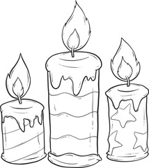 cute christmas outline decoration