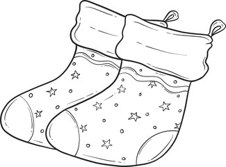 cute christmas outline decoration