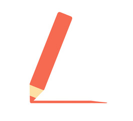 シンプルな赤色の色鉛筆