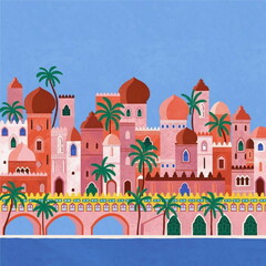 Simple 2D Interior Vector Illustration