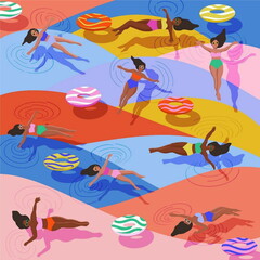 Simple 2D Relaxing Vector Illustration