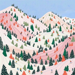 Simple 2D Nature Vector Illustration