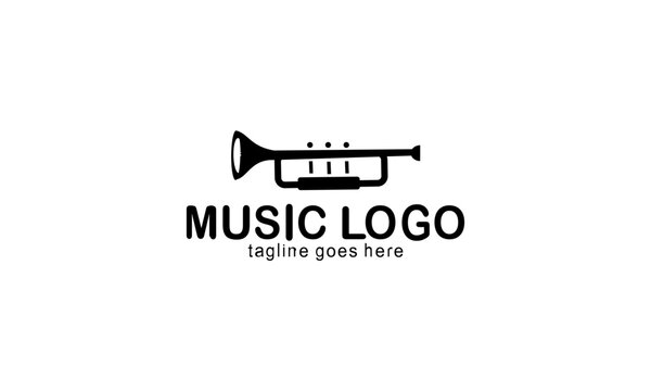 Creative music logo. Musical notes logo