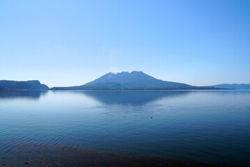  Sakurajima with Blue Skies, Japan