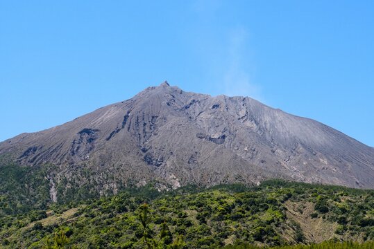 Sakurajima View from Arimura Lava Observatory, japan