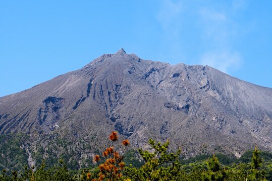 Sakurajima View from Arimura Lava Observatory, japan