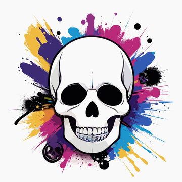 colorful skull images
