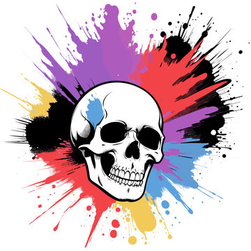 colorful skull images