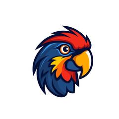 Rooster head mascot logo design vector template. Bird head logo illustration.