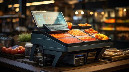 Mobile smart store device at checkout to make buyer payment