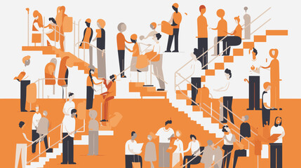 Concept vector illustration of LLM (Large Language Models).	
