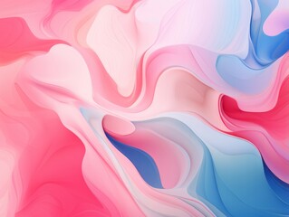 Obraz premium Pink and blue acrylic paints mix freely, forming an interesting structure. Abstraction. Imitation paint.