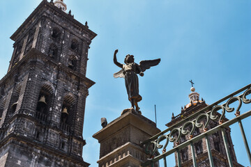 Puebla Cathedral in Puebla, Mexico