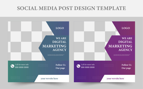 Business marketing agency promotion social media post template.Suitable for social media post, instagram story and web ads.