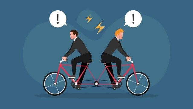Business conflict, controversy or disagreement causing problem and failure
