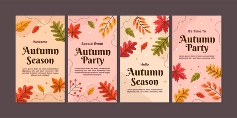 Autumn Season day design for story, banner, brochure, greeting card, and social media post.