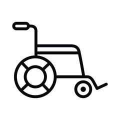 Hospital disability wheelchair vector icon