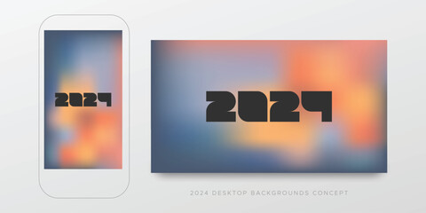 2024 year concept for desktop background concept. 2024 background