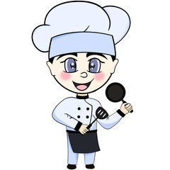 Vector illustration hand drawing occupation chef
