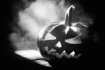 Halloween pumpkin in a spooky night