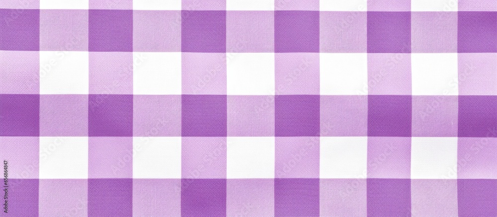 Poster checkered gingham fabric with modified crossed lines forming a seamless picnic pattern