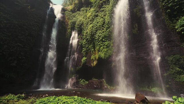 Fiji Waterfall Lemukih Bali Indonesia 4K