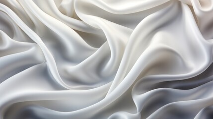 Abstract white fabric background with amazing soft waves