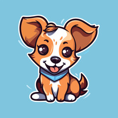 vector cute dog