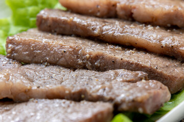 焼肉のアップ。
