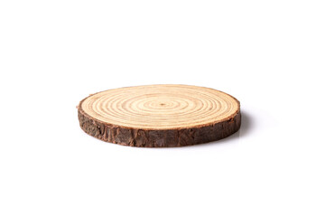 wooden round archery target isolated on white background