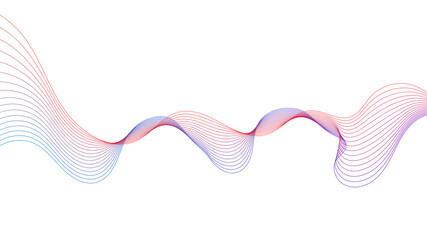 Dynamic gradient colorful flowing wave design element. Abstract wavy lines gradient vector line blend element.	