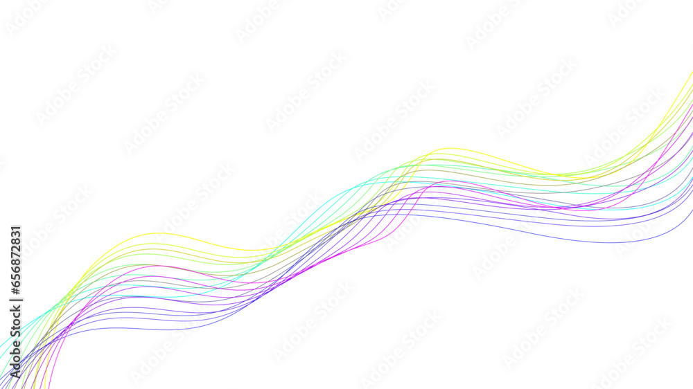 Poster dynamic gradient colorful flowing wave design element. abstract wavy lines gradient vector line blen