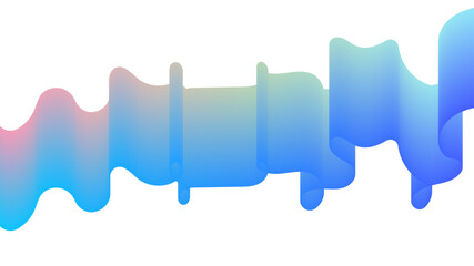 Dynamic gradient colorful flowing wave design element. Abstract wavy lines gradient vector line blend element.	