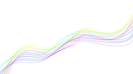 Dynamic gradient colorful flowing wave design element. Abstract wavy lines gradient vector line blend element.	