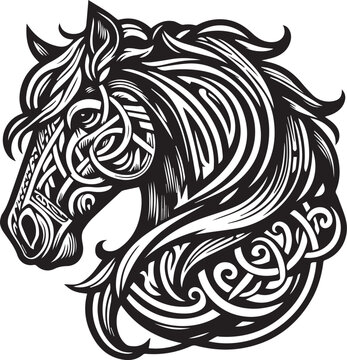 Horse Tribal Tattoo Free Vector and graphic 53072945.