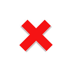 Cross mark vector flat icon. Isolated cross mark emoji illustration